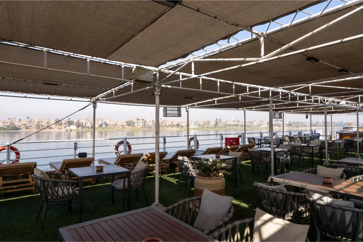 Sun deck of the Magic I Nile Cruise Nile cruise